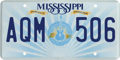 MS license plate AQM506