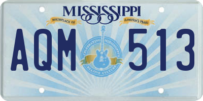 MS license plate AQM513