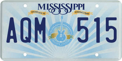 MS license plate AQM515