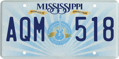 MS license plate AQM518