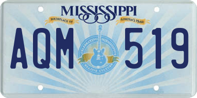 MS license plate AQM519