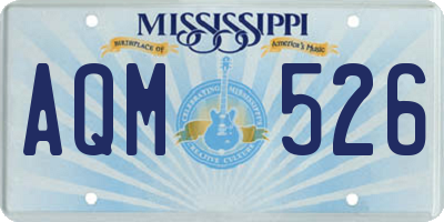 MS license plate AQM526