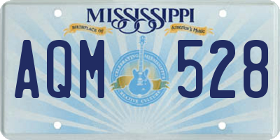 MS license plate AQM528