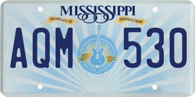 MS license plate AQM530