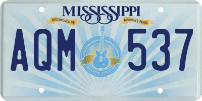 MS license plate AQM537