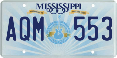MS license plate AQM553