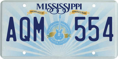 MS license plate AQM554