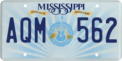 MS license plate AQM562