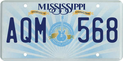 MS license plate AQM568