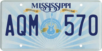 MS license plate AQM570