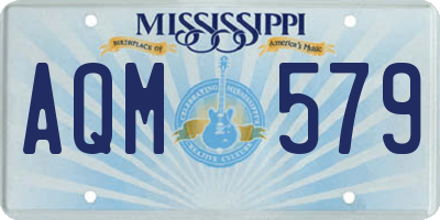 MS license plate AQM579