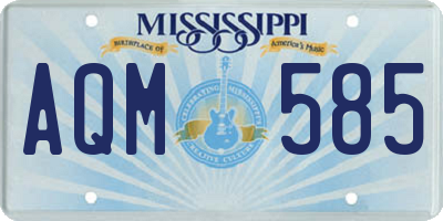 MS license plate AQM585