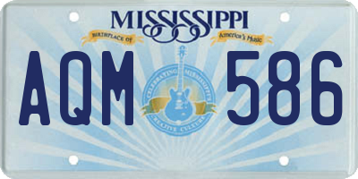 MS license plate AQM586