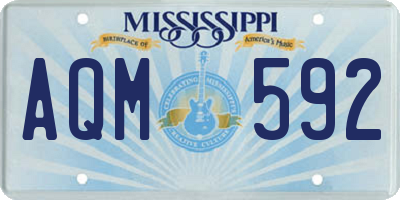 MS license plate AQM592