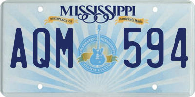 MS license plate AQM594