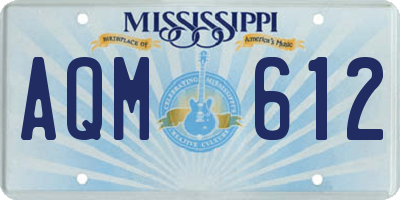 MS license plate AQM612
