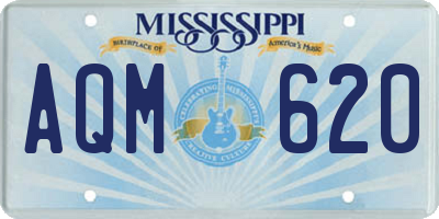 MS license plate AQM620