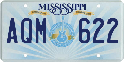 MS license plate AQM622