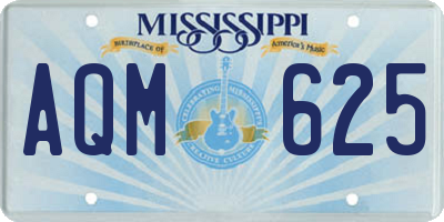 MS license plate AQM625