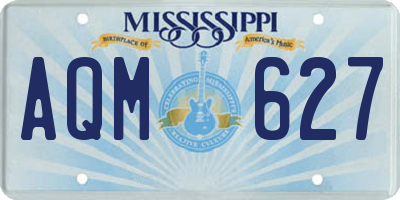 MS license plate AQM627