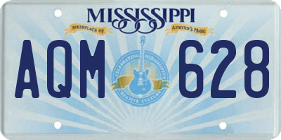 MS license plate AQM628