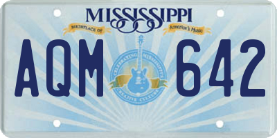 MS license plate AQM642