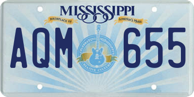 MS license plate AQM655