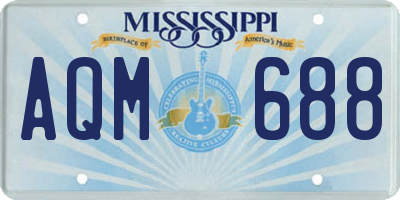 MS license plate AQM688