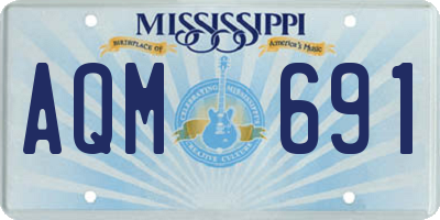 MS license plate AQM691