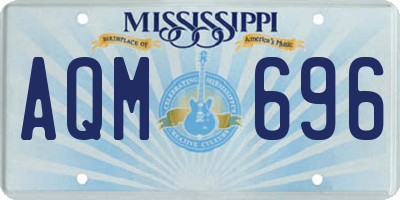 MS license plate AQM696