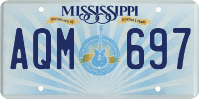 MS license plate AQM697