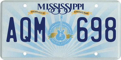 MS license plate AQM698