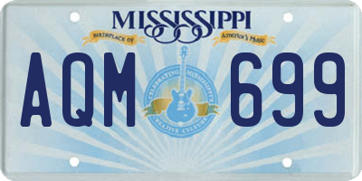 MS license plate AQM699