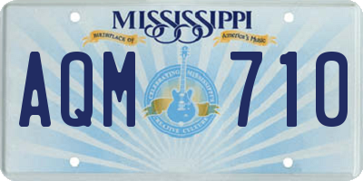 MS license plate AQM710