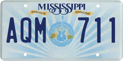 MS license plate AQM711