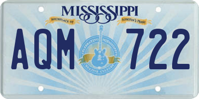 MS license plate AQM722