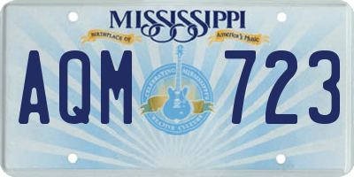 MS license plate AQM723