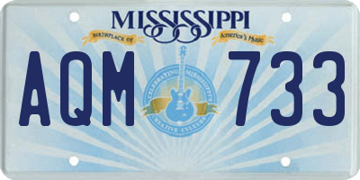 MS license plate AQM733
