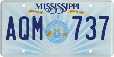 MS license plate AQM737