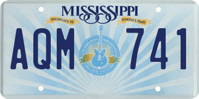 MS license plate AQM741