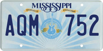 MS license plate AQM752