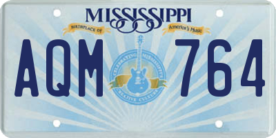 MS license plate AQM764