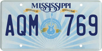 MS license plate AQM769