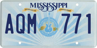 MS license plate AQM771