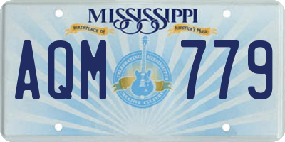 MS license plate AQM779