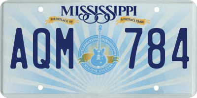 MS license plate AQM784