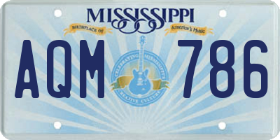 MS license plate AQM786