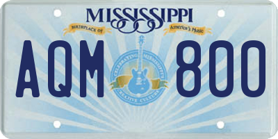 MS license plate AQM800