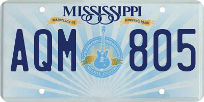 MS license plate AQM805