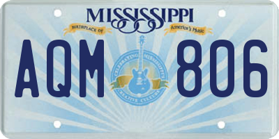 MS license plate AQM806